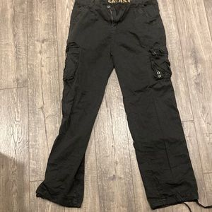 Galaxy men cargo pants black size 32x32